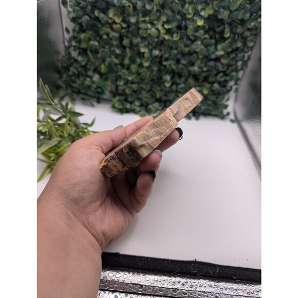 Petrified wood slab fossil crystal rock natural specimen red polished raw - Picture 3 of 4